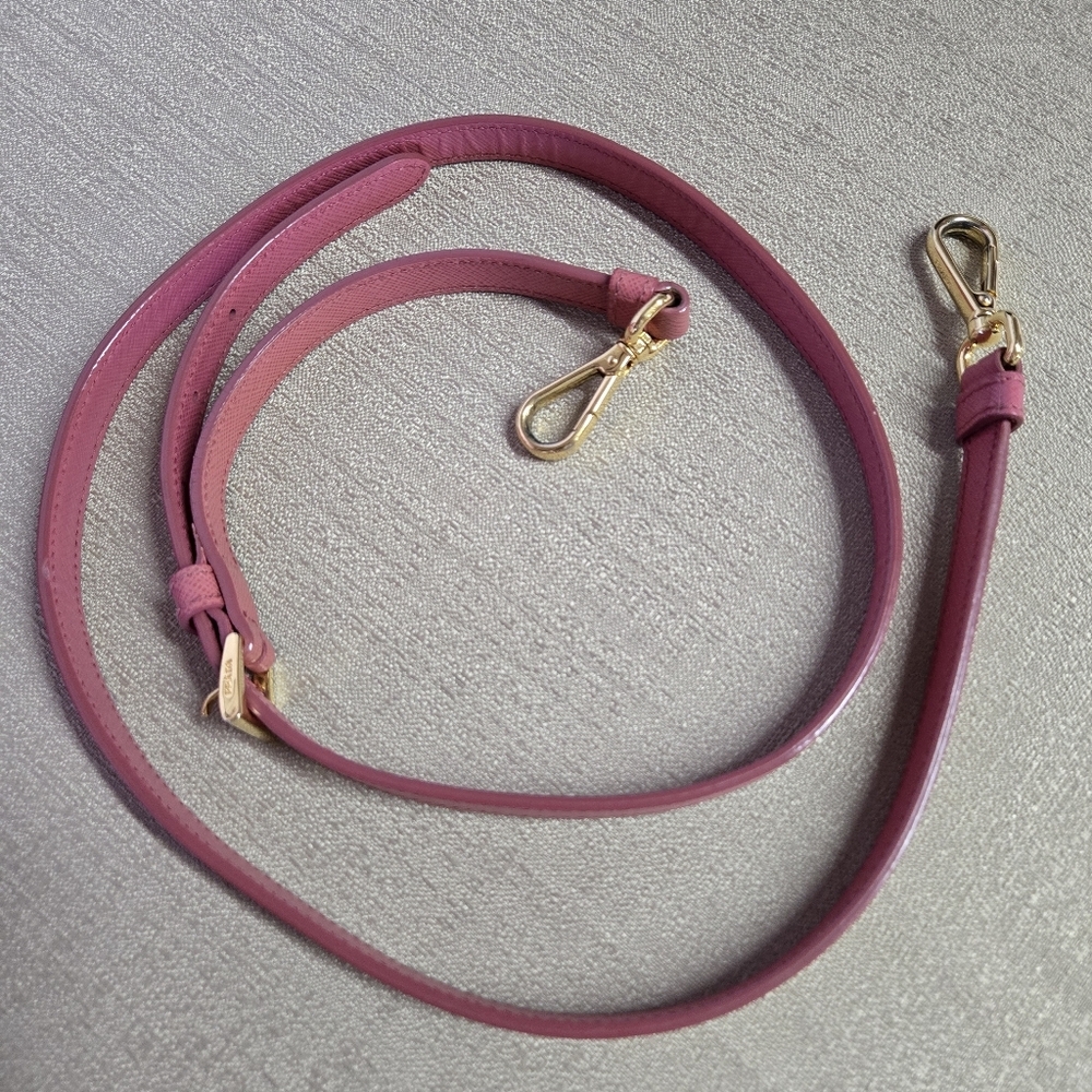 PRADA | Authentic Saffiano Lux Leather Galleria Double Zip in Pink sz S (10") - Picture 12 of 16